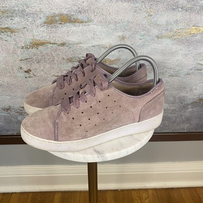 Vionic Keke Suede Shoes Womens Size 7 EU 38 Purple Lace Up Sneakers Comfort