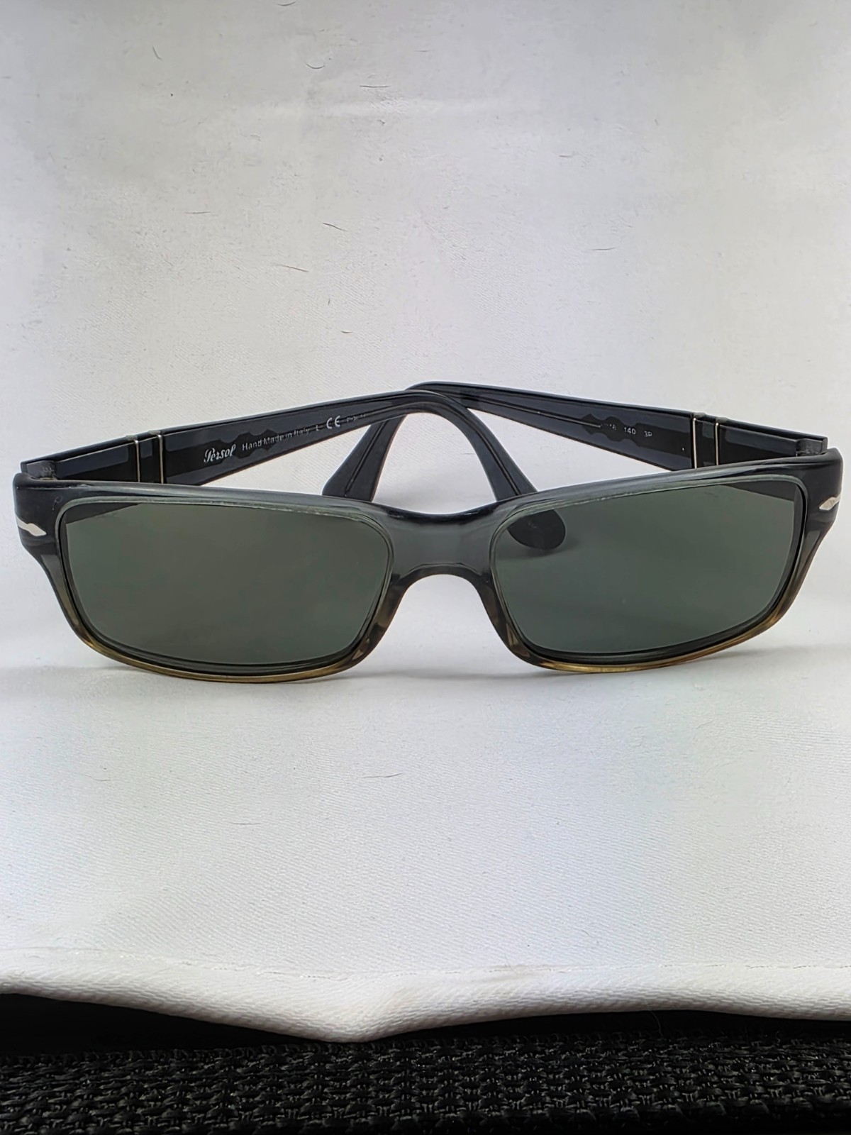 Persol Matte Black Rectangular Polarized Sunglass… - image 2