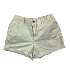Old Navy OG Chino Cream Cuffed High Rise Elastic Waist Shorts Women  s Size M