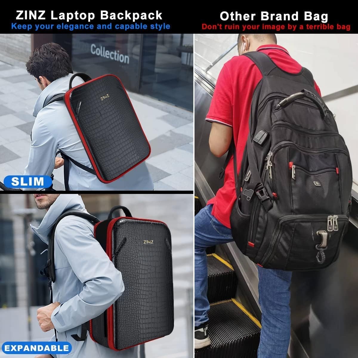 Protective Laptop Backpack, Expandable Computer B… - image 8