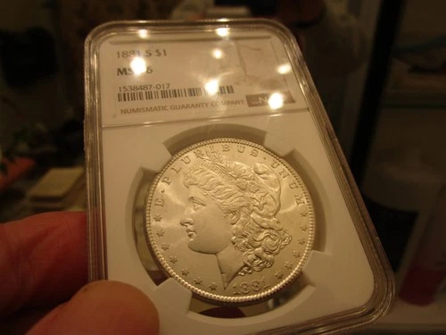 BEAUTIFUL SNOW WHITE  1881-S MORGAN DOL  NGC MS 66   EYE CANDY & UNDERGRADED