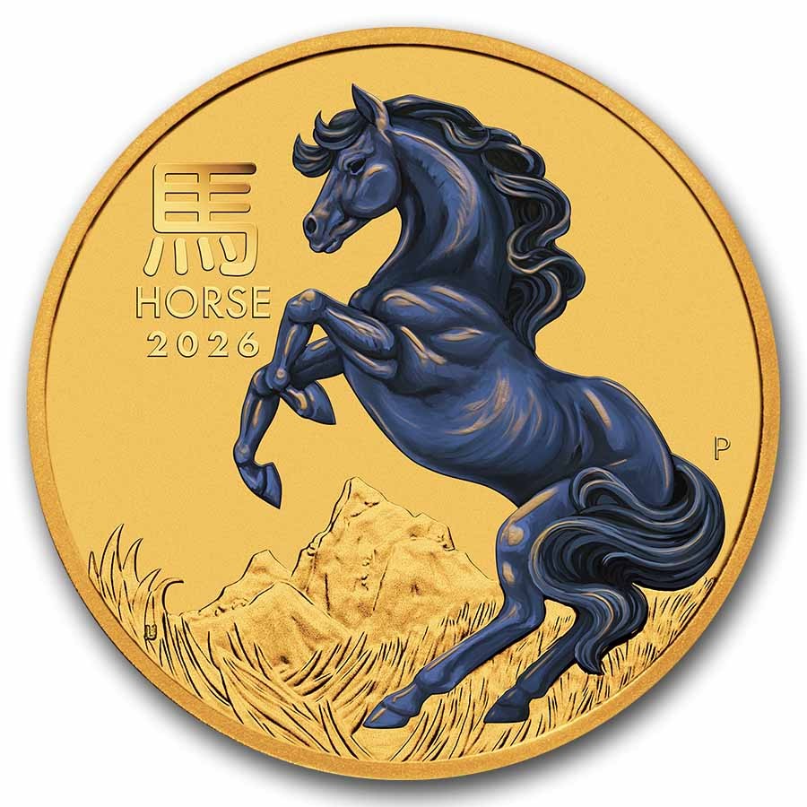 2026 Australia 1/10 oz Colorized Gold Lunar Horse BU | eBay