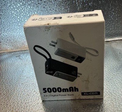 Kuulaa KL-CD71 5000mAh Type C USB Cable 3 in 1 Digital Power Bank