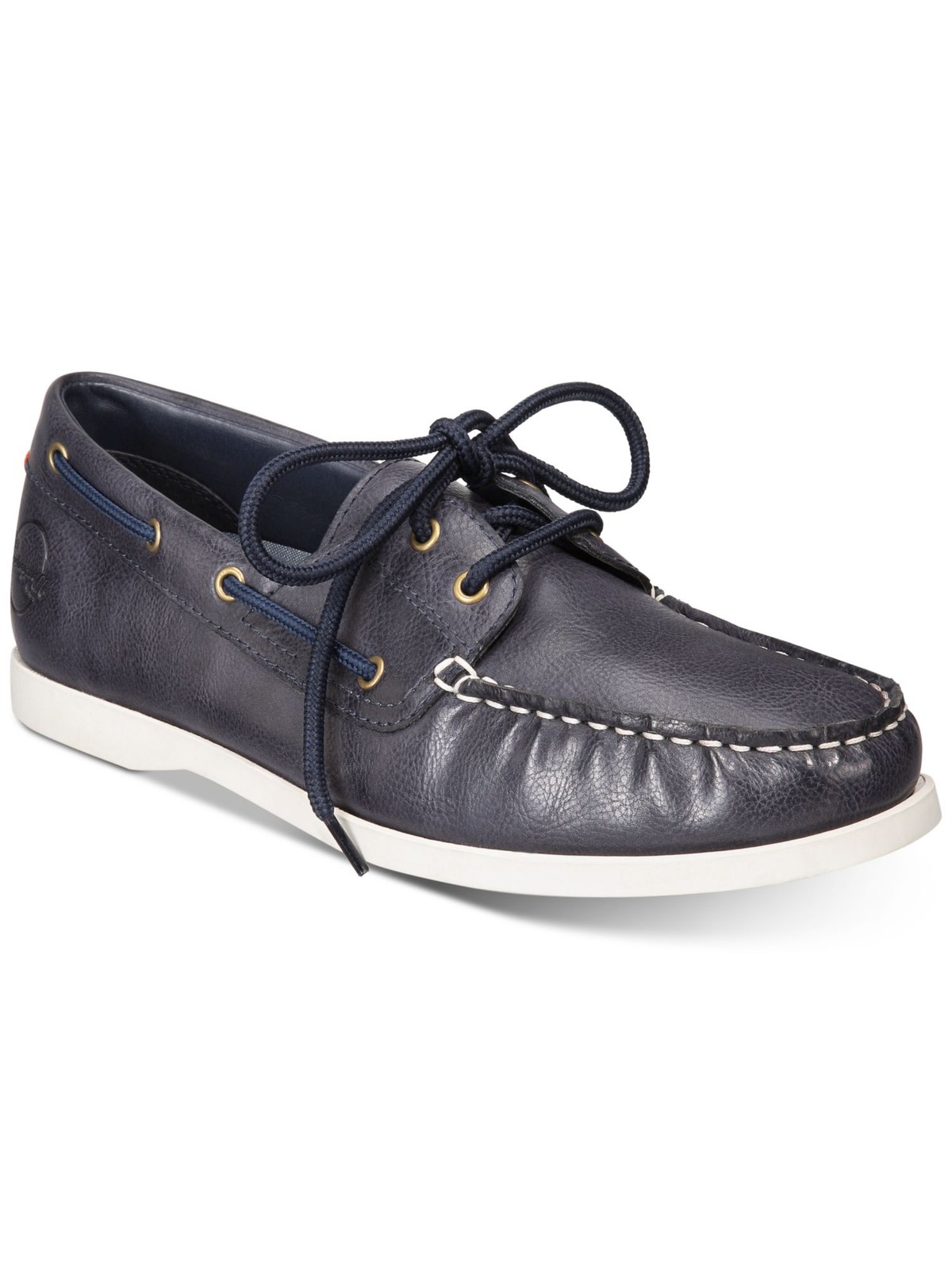 WEATHERPROOF VINTAGE Mens Navy Benny Round Toe Lace-Up Boat Shoes 11 M