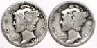 (2) Mercury Dimes - 1923P(Good/VG) 1924P(Good/VG) - #2810AT FREE SHIPPING