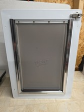 TBCPET Pet Door for Wall Steel Frame  Telescoping Tunnel 2 Flap Small