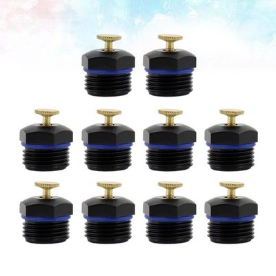 10Pcs Adjustable Sprinkler Nozzle Black for Agriculture Irrigation and Cooling