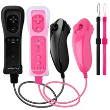 2 in 1 Built-in Motion Plus Wii Remote  Nunchuck Game Controller for Wii Wii U
