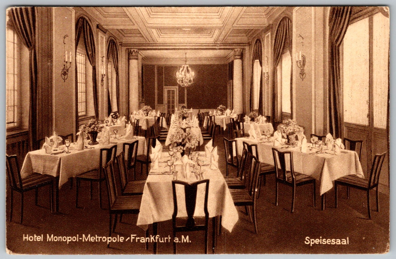 Antique Postcard Hotel Monopol-metropole Frankfurt Am Main, DE 1910s