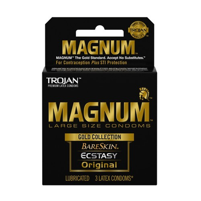 #ad Trojan Magnum Large Size Gold Collection Condoms 3 Pack $14.47