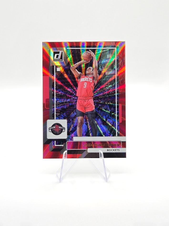 Josh Christopher 2022-23 Panini Donruss Red Holo Laser SP /99 #154 Rockets