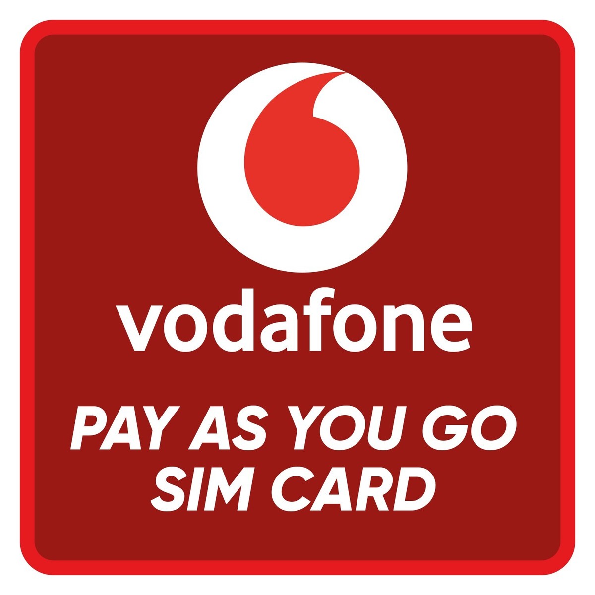 1x Vodafone Pay As You Go SIM Card UK Mobile Network