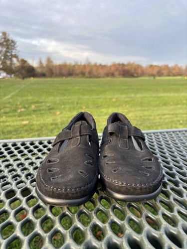 •SAS Roamer Shoes Womens 7 WW Wide Black Mary Jane T-Strap Tripad Comfort - Picture 3 of 10
