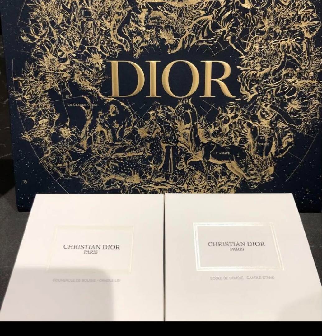 Christian Dior Set of Silver Candle Snuffer , Stand , Cover New in