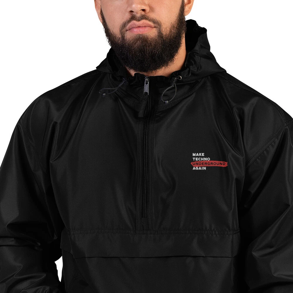Make Techno Underground Again Embroidered Champion Packable Jacket