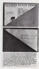 1974 Press Photo Symbionese Liberation Army's Patricia Hearst Driver License