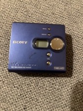 Sony MD Walkman - MZ-N420D Blue Minidisc Player W/ New Battery