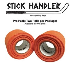 STICK HANDLER  Professional Hockey Grip Tape Pro Pack  Orange  Two Pack 