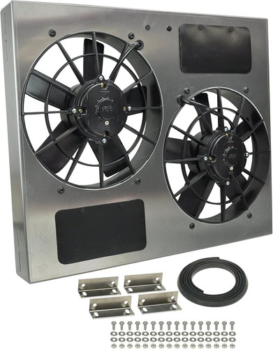 NEW Derale Electric Fan Assembly 16835 Dual Fan/Shroud 23-3/4 x 19-3/4 x 4-1/2