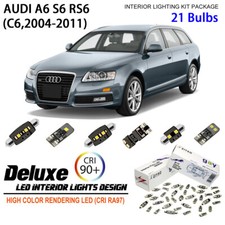 Kit Luci Interni LED + Lampadina Targa per AUDI A6 RS6 2004-2011 Avant