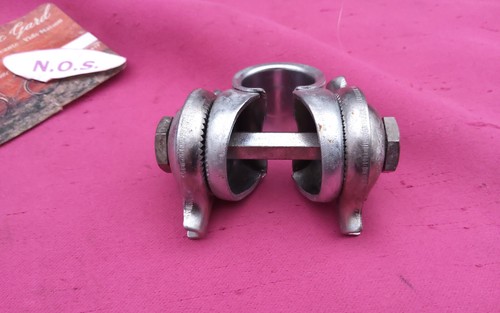 NOS NEUF IDEALE SEATPOST CLAMP STEEL OLD BIKE VINTAGE CHARIOT SELLE VELO PEUGEOT - Picture 8 of 9