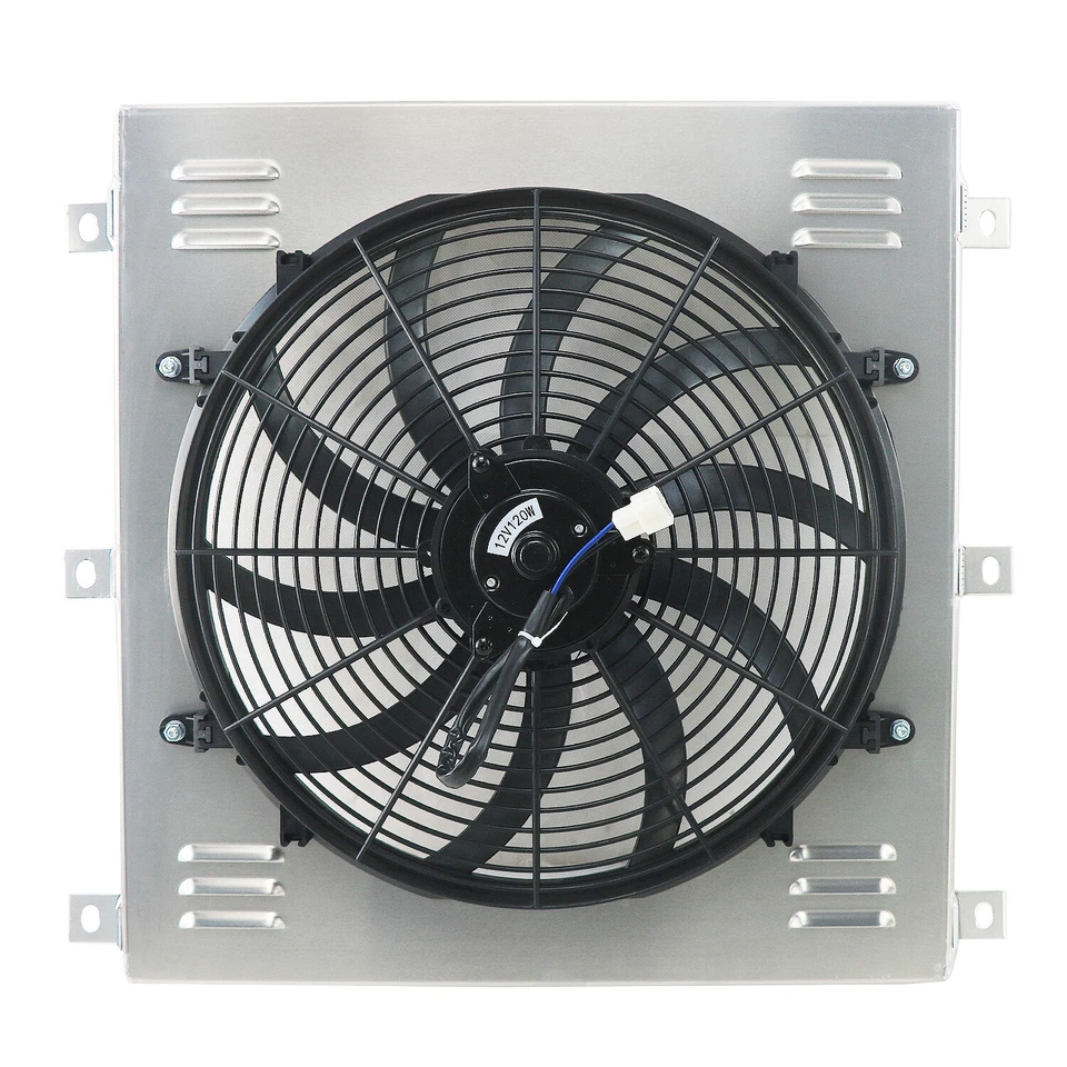 Aluminum Radiator Fan+Shroud+Relay fit 1947-1954 Chevy Truck 3100 3600 3700 L6 - Imagem 3 de 4