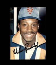 Willie Randolph Signed 1990's 3x5 Original Photograph New York Mets Autograph
