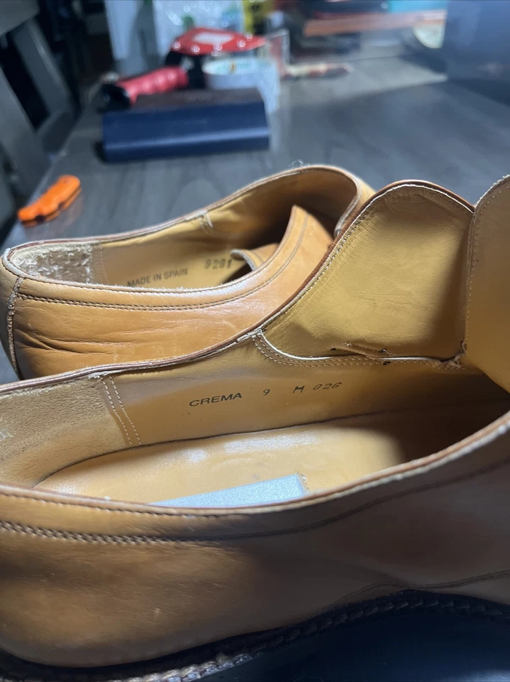 Zapatos de cuero para hombre Mezlan talla 9 - Hechos en España - Crema 026 - 9201 Foto 4 de 4