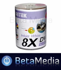 100 x Ritek Blank DVD-R media 8X 4.7GB Full Hub Printable DVD -R discs