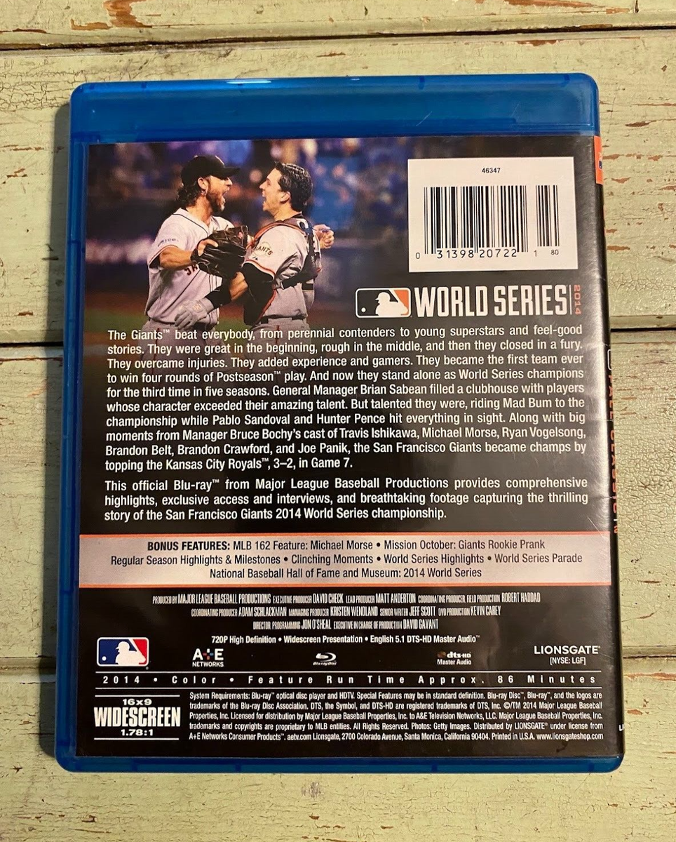 SAN FRANCISCO GIANTS official 2014 World Series Blu-Ray widescreen