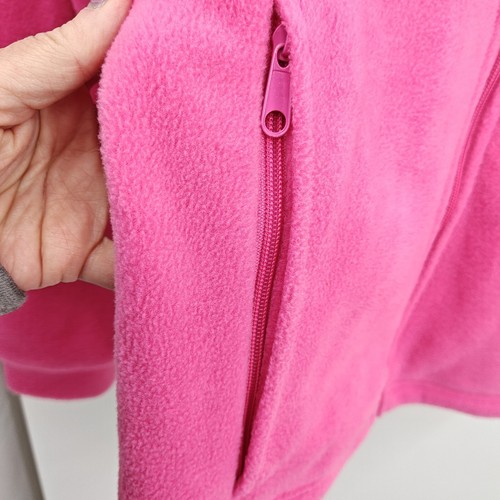 Columbia Fleece Jacket Youth 18 20 Bright Pink Full Zip Fits Womens Medium - Picture 6 of 9