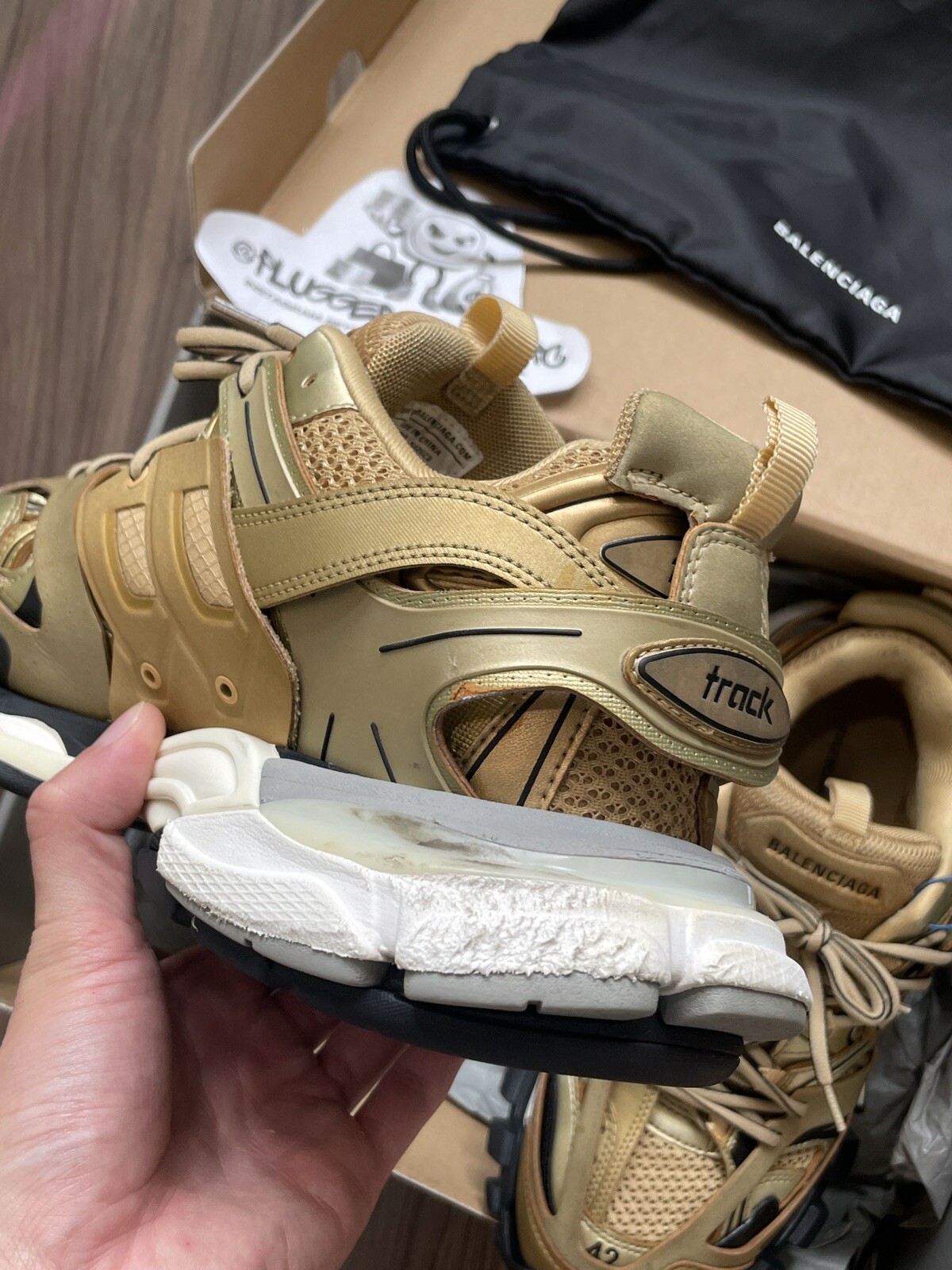 balenciaga gold shoes