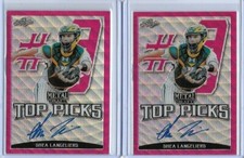 2019 Leaf Metal SHEA LANGELIERS Top Picks Pink Wave Prismatic Auto /10 Braves
