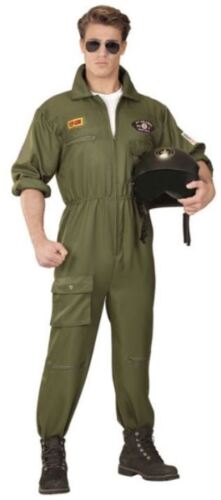 PILOT PILOTIN Deluxe Kampfjet Partner Damen Herren Kostüm Piloten Jet Karneval - Bild 6 von 9