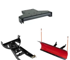 Denali Red 72" Pro Blade UTV Snow Plow Kit For Pol RZR 800 2008-2014