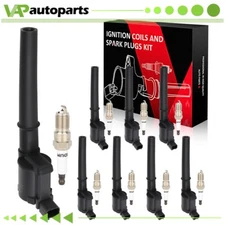 8 For 2003 2004 2005 Lincoln Aviator 4.6L V8 Ignition Coil & Spark Plug