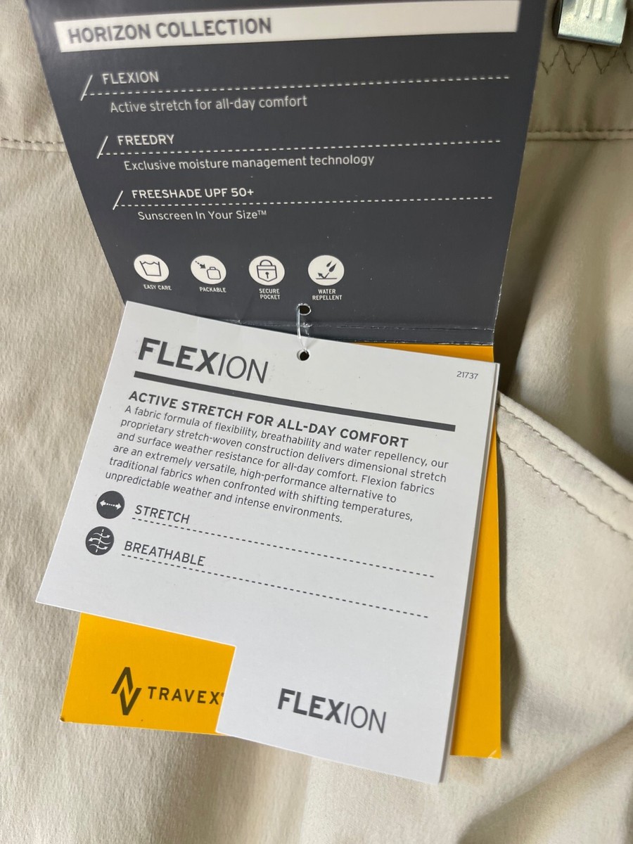 EDDIE BAUER ATHLETIC HIKING TRAVEX TREK BEIGE PANTS, T18, ROLL UP