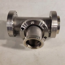 MDC 2.75" Conflat DN35CF Tee Fitting 2 Rotatable 1 Fixed Flange High Vacuum 