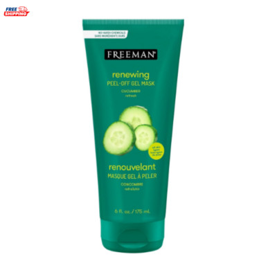 FREEMAN Renewing Cucumber Peel-Off Gel Facial Mask Refreshes Skin, 6 oz