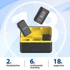 Wireless Lavalier Microphone System for DSLR Cameras/iPhone/Android FULAIM X5