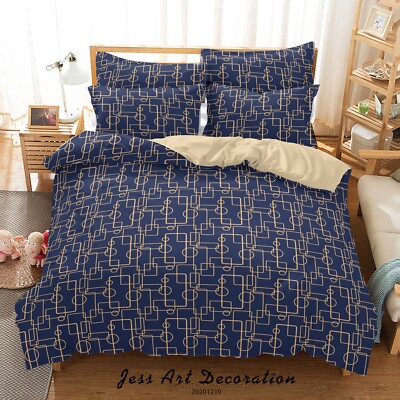3D Art Decorative Pattern Quilt Cover Set Bedding Sets Pillowcases Queen 5