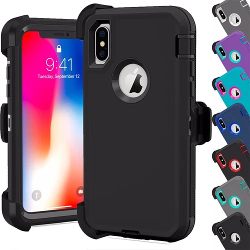 Heavy Duty Armor Holster Cover For iPhone 7/6/5/5C Belt Clip Case Fits Otterbox