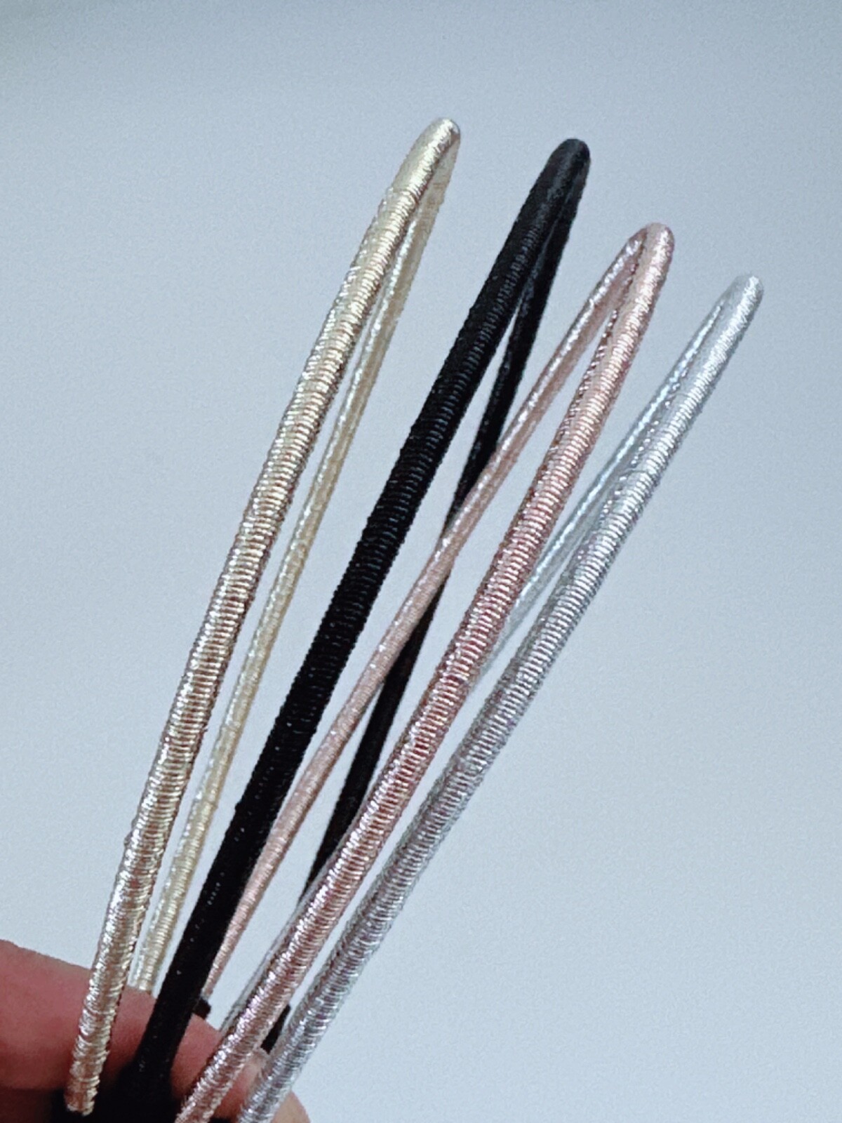 Women Slim Thin Metallic Glitter Shimmering Shine Hair Headband Head Band hoop