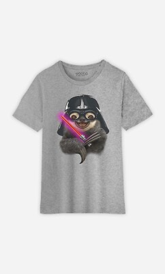 Kinder Jungen T-Shirt Kurzarm Farbe grau DARTH SLOTH