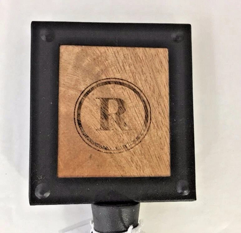 Juego de tapones de botella Pottery Barn Blacksmith/2 monograma R Foto 3 de 4