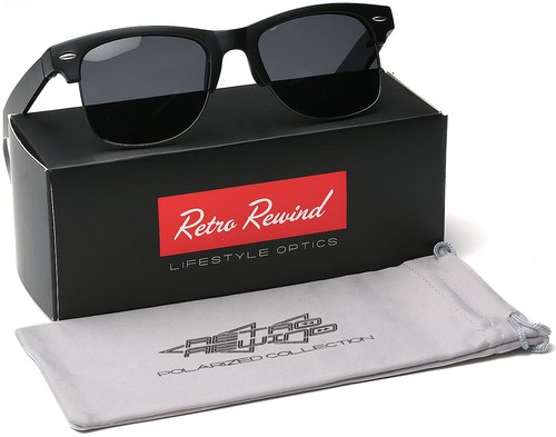 Large Polarized Half Frame Retro Vintage Glasses Men's Sunglasses Big Head New - Picture 6 of 10