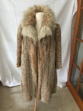 Ladies Size 14 Russian Lynx Backs Fur Coat