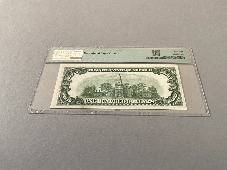 U.S. 100 Dollars 1934D FR-2156-K (KA Block)  PMG 64 EPQ - See Below - Image 3 of 4