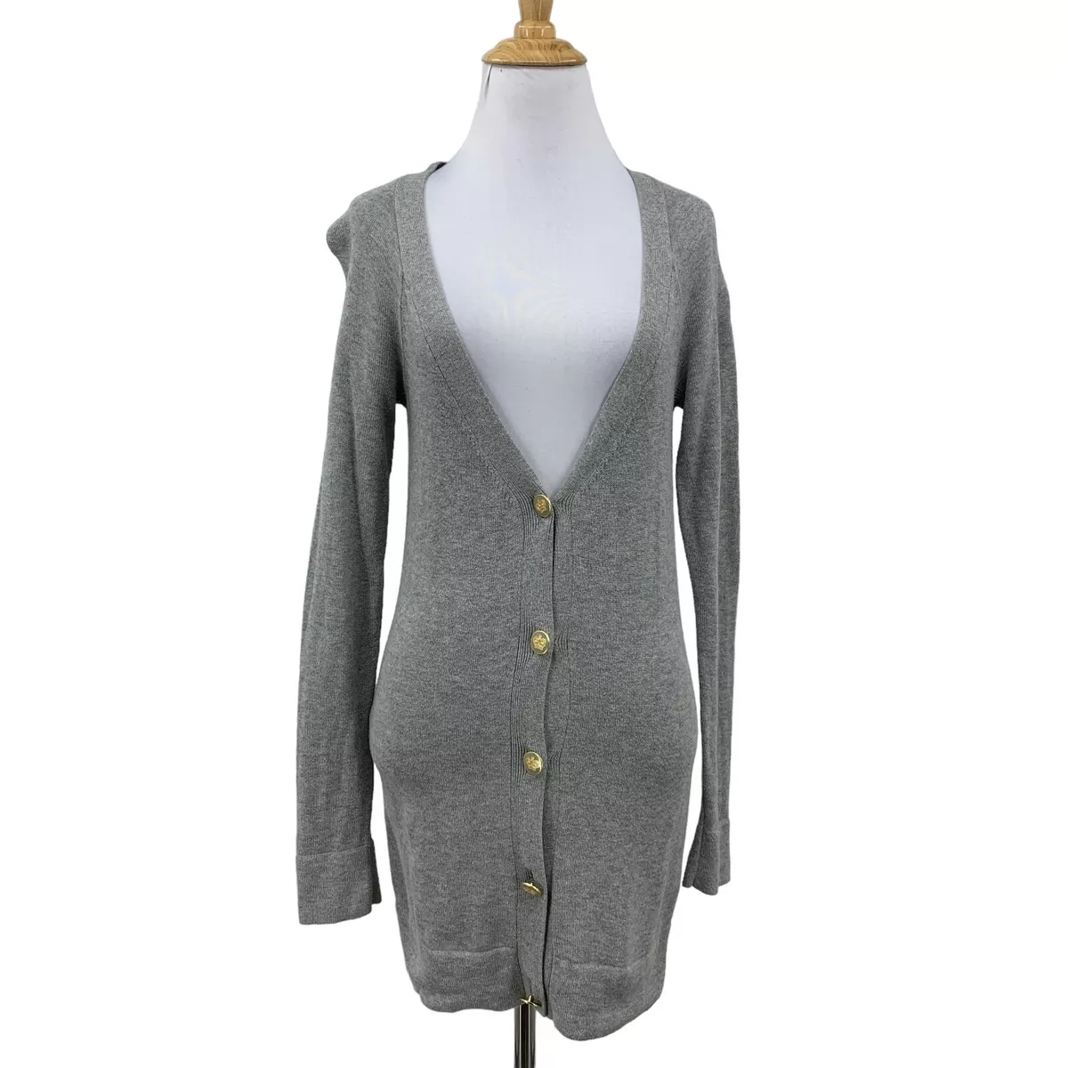 Womens grey cheap longline cardigan