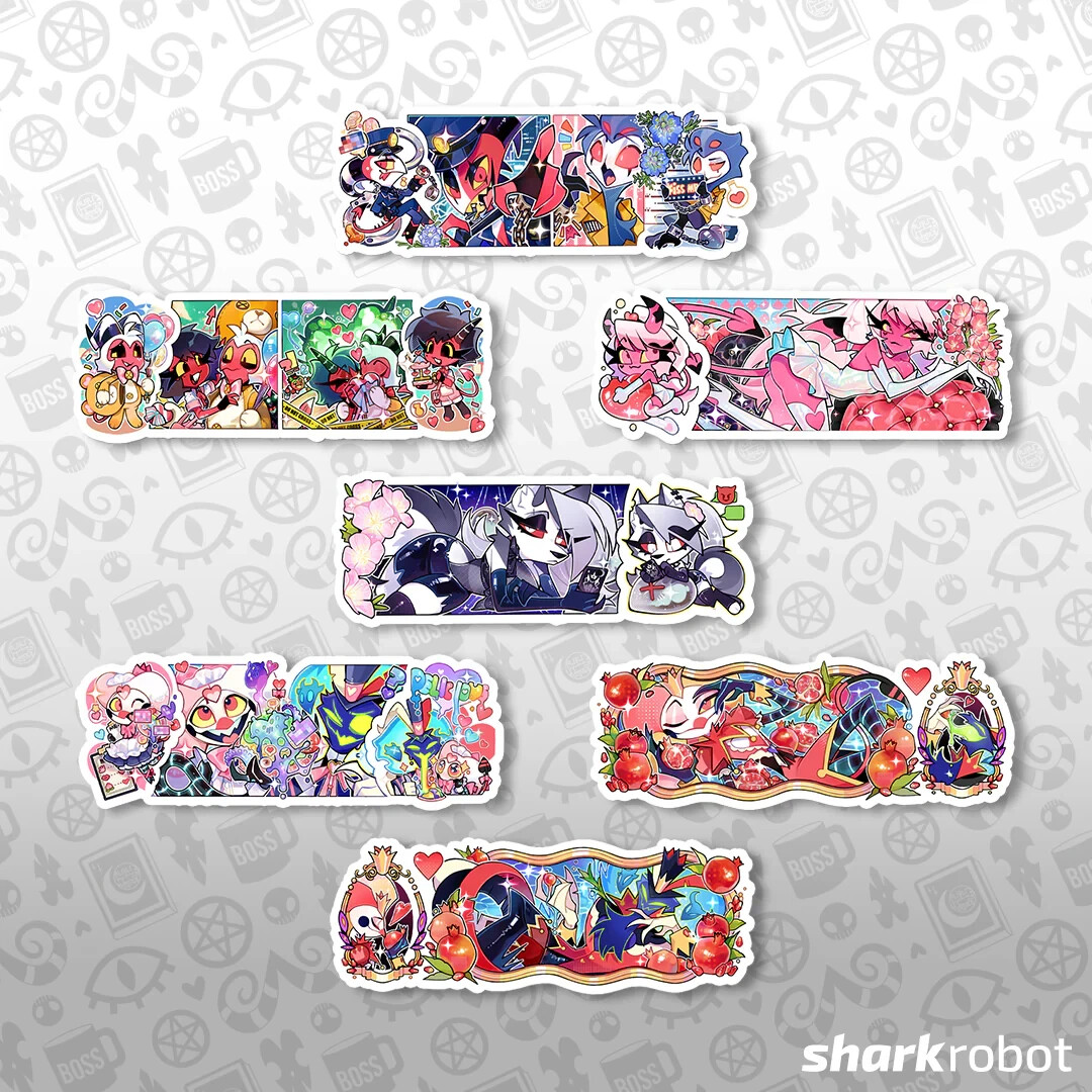 ヘルヴァボス プライド 2025 ステッカーシート Helluva Pride Sticker Sheet Set 1 – Shark Robot